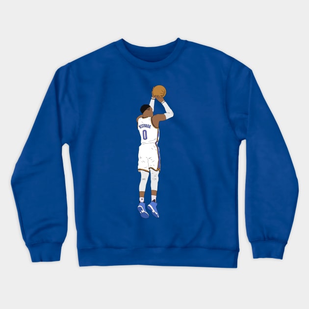 Russell Westbrook Jumpshot Crewneck Sweatshirt by rattraptees